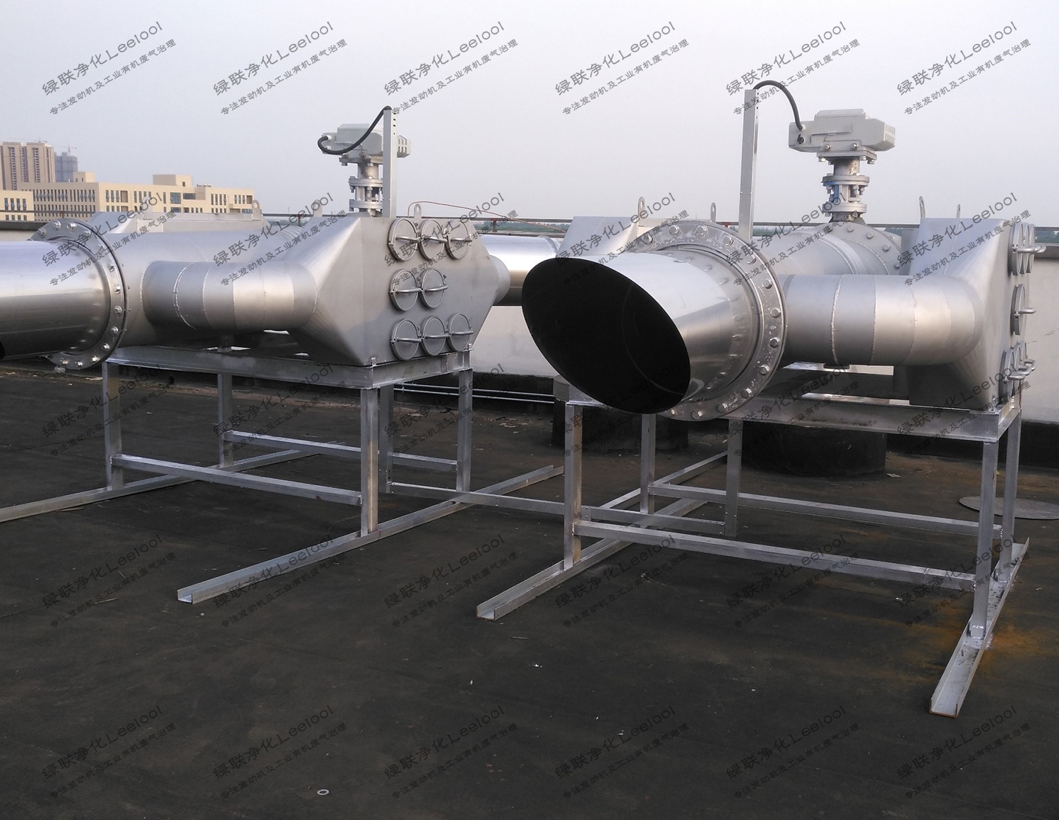 辦公大樓備用柴油發(fā)電機干式尾氣凈化器